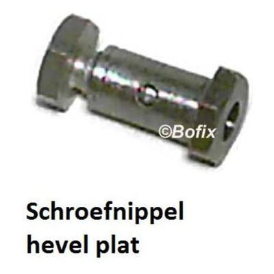 Bofix Schroefnippel domino voor hevel plat