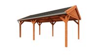 Tijdelijk 15% korting | Trendhout Overkapping Zadeldak Betula 680x415 cm- Zadeldak- Onbehandeld lariks Douglas hout- Trendhout