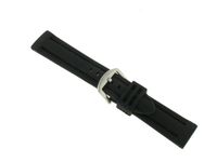 Horlogeband Universeel 5809 Silicoon Zwart 20mm - thumbnail