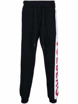 Iceberg pantalon de jogging colour block à logo - Bleu