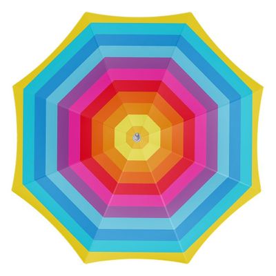 Parasol - regenboog - gestreept - D200 cm - UV-bescherming - incl. draagtas