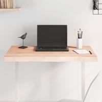 Tafelblad natuurlijke rand 80x60x(2-4) cm massief eikenhout