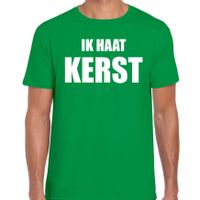 Fout kerst t-shirt Ik haat Kerst groen voor heren - thumbnail