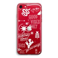 Good vibes: iPhone SE 2020 Transparant Hoesje