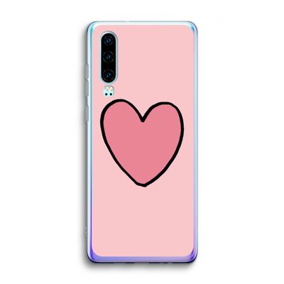 Hartje: Huawei P30 Transparant Hoesje