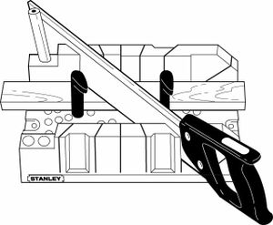 Stanley handgereedschap Verstekbak Kunststof  met Kapzaag L300mm/B130mm/H80mm - 1-20-600