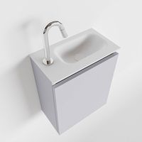 Toiletmeubel Mondiaz Ture | 40 cm | Meubelkleur Cale | Eden wastafel Talc Rechts | 1 kraangat