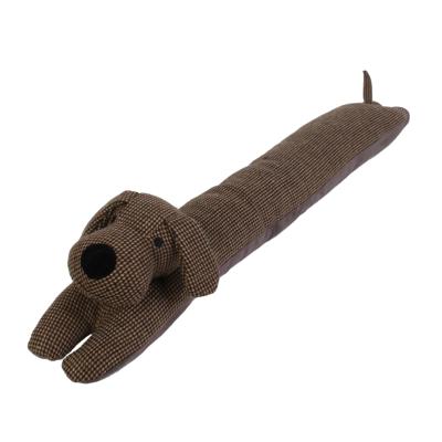 Hond Tochtstopper - 90 cm - bruin - polyester - isolerend - tochtrol