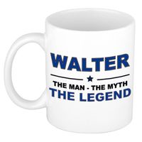 Naam cadeau mok/ beker Walter The man, The myth the legend 300 ml - Naam mokken - thumbnail