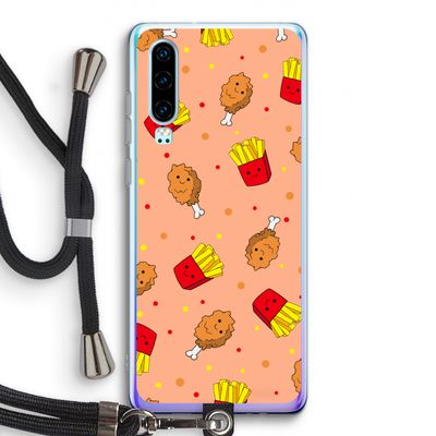 Chicken 'n Fries: Huawei P30 Transparant Hoesje met koord