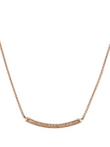 David Yurman collier Petite Pavé Bar en or rose 18ct