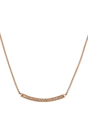 David Yurman collier Petite Pavé Bar en or rose 18ct pavé de diamants (1,25 mm)
