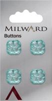 Milward Bloem Knoop Doorschijnend Lichtgroen 15mm (4 stuks)