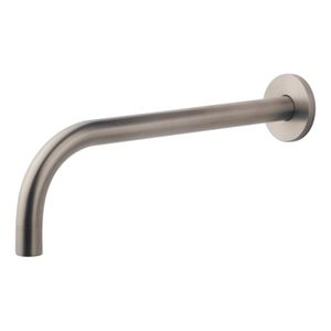 Wiesbaden Slim Line inbouw uitloop 25 cm messing rvs look