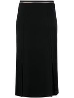 Helmut Lang jupe mi-longue droite à fentes - Noir Helmut Lang jupe mi-longue droite à fentes - Noir