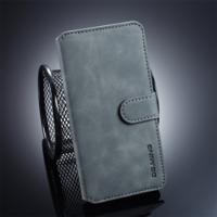 Dg. MING retro olie kant horizontale Flip beschermende case voor Huawei P30 met houder & kaartsleuven & portemonnee (grijs)