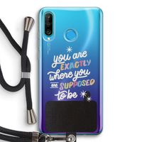 Right Place: Huawei P30 Lite Transparant Hoesje met koord