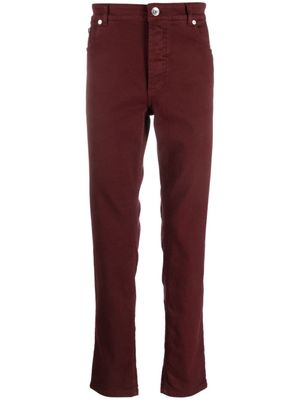 Brunello Cucinelli jean à coupe droite - Rouge