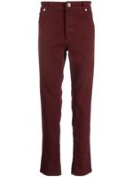 Brunello Cucinelli jean à coupe droite - Rouge