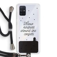 Confetti: Samsung Galaxy A71 Transparant Hoesje met koord Confetti: Samsung Galaxy A71 Transparant Hoesje met koord