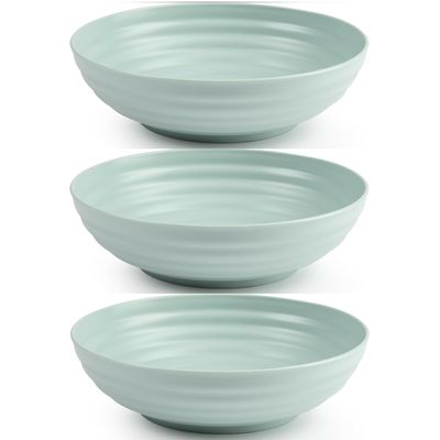 Set van 6x kommetjes/schaaltjes - Dessert/ontbijt - Kunststof - D19 cm - Mintgroen