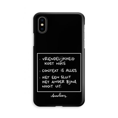 Mijn Motto's: iPhone Xs Volledig Geprint Hoesje