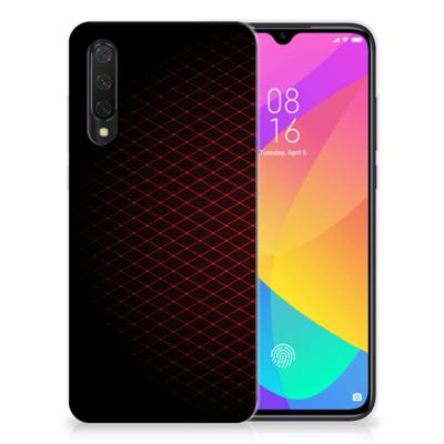 Xiaomi Mi 9 Lite | TPU bumper | Geruit Rood