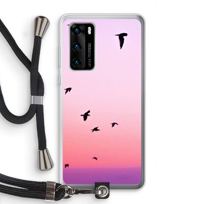 Fly away: Huawei P40 Transparant Hoesje met koord