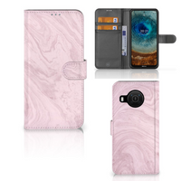 Nokia X10 | Nokia X20 Bookcase Marble Pink - Origineel Cadeau Vriendin - thumbnail