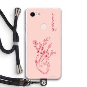 Blooming Heart: Pixel 3 XL Transparant Hoesje met koord
