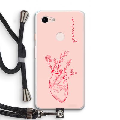 Blooming Heart: Pixel 3 XL Transparant Hoesje met koord