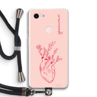 Blooming Heart: Pixel 3 XL Transparant Hoesje met koord