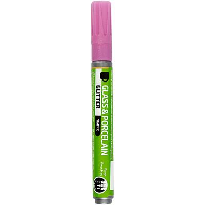 Creativ Company Glas- en porseleinstift glitter semi-dekkend - roze