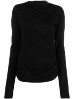 Dorothee Schumacher ruched-detail long-sleeve top - Noir - thumbnail