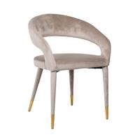 Stoel Gia khaki velvet (brandvertragend)