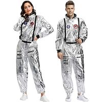 Voor heren Dames Astronaut Cosplay kostuum Voor Maskerade Mardi Gras Volwassenen Turnpakje / Onesie Hoed Lightinthebox