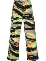 ERL graphic-print cargo trousers - Vert