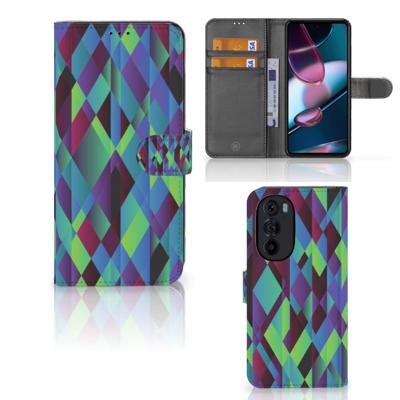 Motorola Edge 30 Pro | Book Case | Abstract Green Blue