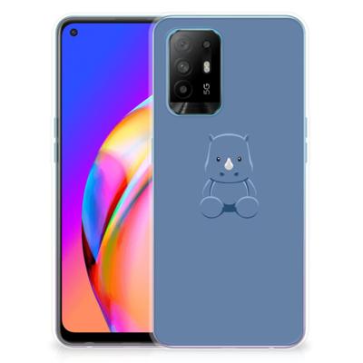 OPPO A94 5G | Reno5 Z Telefoonhoesje met Naam Baby Rhino OPPO A94 5G | Reno5 Z Telefoonhoesje met Naam Baby Rhino