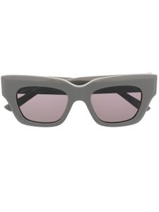 Balenciaga Eyewear lunettes de soleil carrées à plaque logo - Gris
