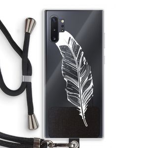 Pluim: Samsung Galaxy Note 10 Plus Transparant Hoesje met koord