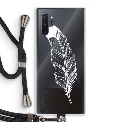 Pluim: Samsung Galaxy Note 10 Plus Transparant Hoesje met koord