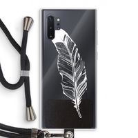 Pluim: Samsung Galaxy Note 10 Plus Transparant Hoesje met koord
