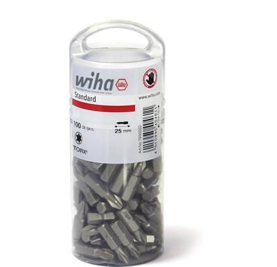 Wiha Bitset Standard 25 mm TORX® (T20) 100-delig 1/4" in grootverpakking - 40463 - 40463