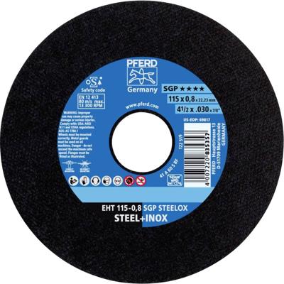 PFERD TOOLS EHT 115-0,8 SGP STEELOX 61340394 Doorslijpschijf recht 115 mm 25 stuk(s) RVS, Staal