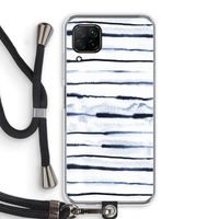 Ink Stripes: Huawei P40 Lite Transparant Hoesje met koord