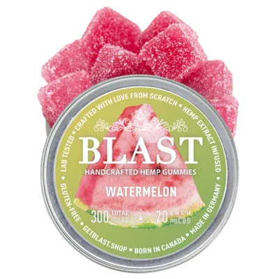 Blast Watermeloen CBD gummies in blik - 20 stuks