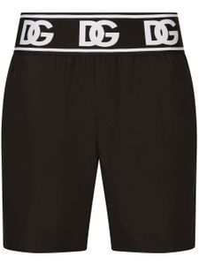 Dolce & Gabbana short de bain à taille logo - Noir