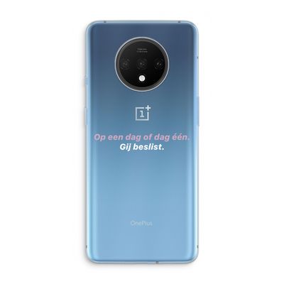 gij beslist: OnePlus 7T Transparant Hoesje