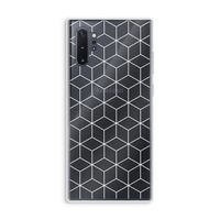Zwart-witte kubussen: Samsung Galaxy Note 10 Plus Transparant Hoesje